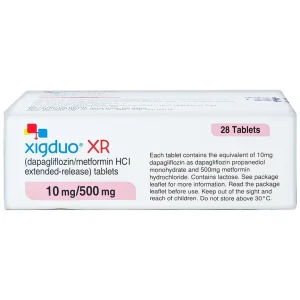 Thuốc Xigduo XR 10mg/500mg Astrazeneca cải thiện kiểm soát đường huyết (4 vỉ x 7 viên)