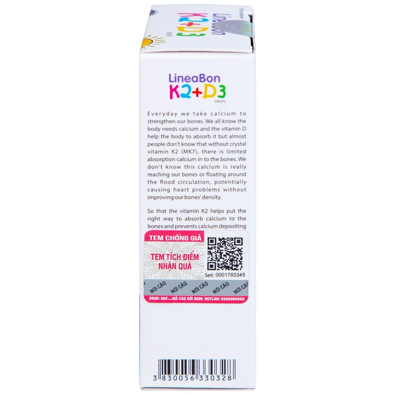 Dung dịch LineaBon K2+D3 ErgoPharm hỗ trợ bổ sung Vitamin (10ml)