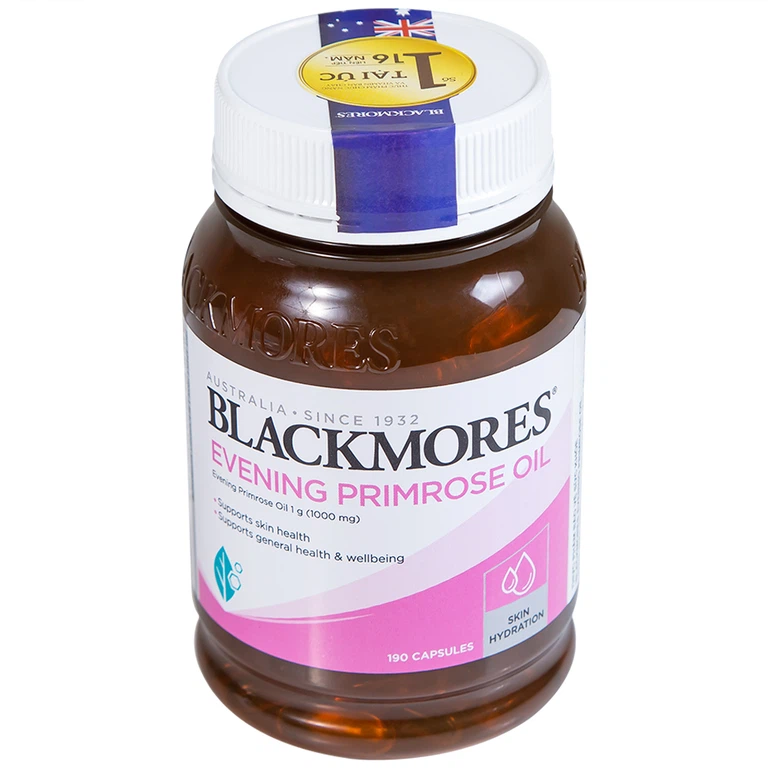 Viên uống Blackmores Evening Primrose Oil hỗ trợ làn da khỏe mạnh, dưỡng ẩm da (190 viên)
