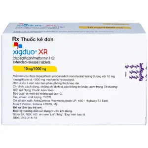 Thuốc Xigduo XR 10mg/1000mg Astrazeneca cải thiện kiểm soát đường huyết (4 vỉ x 7 viên)