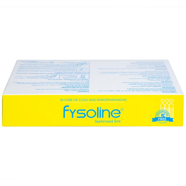 Dung dịch nước muối Fysoline 5ml không chất bảo quản kháng khuẩn (20 ống)