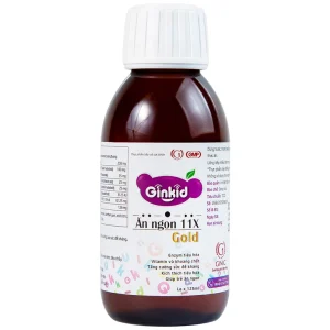 Siro Ginkid Ăn Ngon 11X Gold GINIC hỗ trợ kích thích tiêu hóa (125ml)