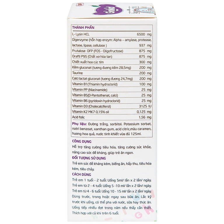 Siro Ginkid Ăn Ngon 11X Gold GINIC hỗ trợ kích thích tiêu hóa (125ml)