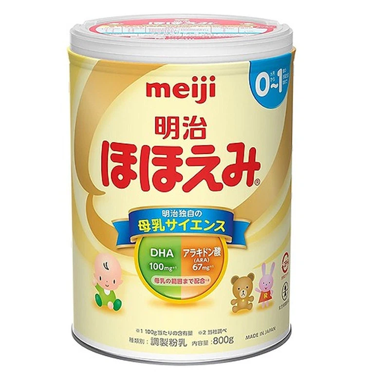 Sữa bột Meiji Hohoemi bổ sung dinh dưỡng cho trẻ 0 - 12 tháng (800g)