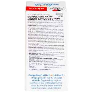 Siro Kinder Active D3 Drops Doppelherz Aktiv bổ sung vitamin D3, tăng cường sức đề kháng (30ml)