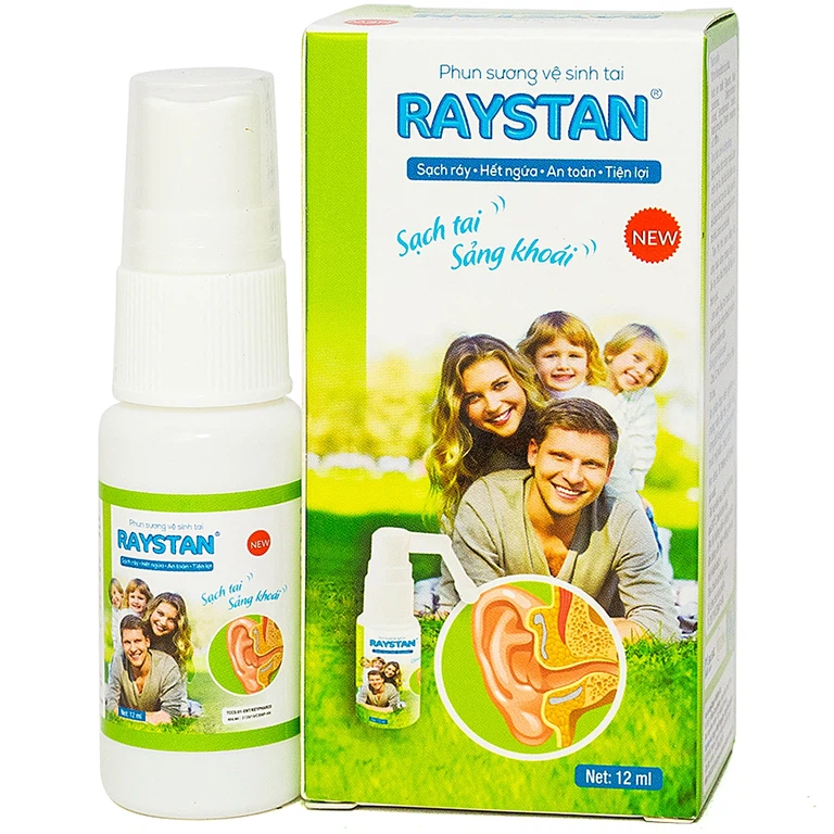 Phun sương vệ sinh tai Raystan sạch ráy, hết ngứa (12ml)