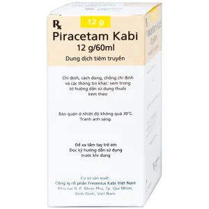 Dịch truyền Piracetam Kabi 12g/60ml Fresenius Kabi điều trị triệu chứng chóng mặt (60ml)
