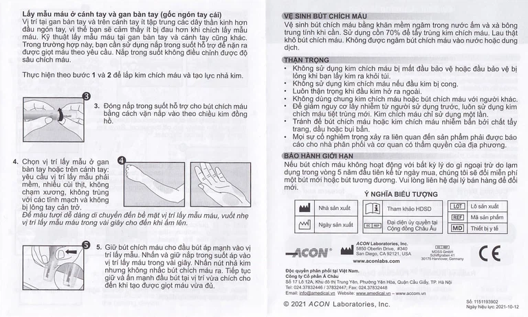Máy đo đường huyết On Call Plus ACON - không kèm que