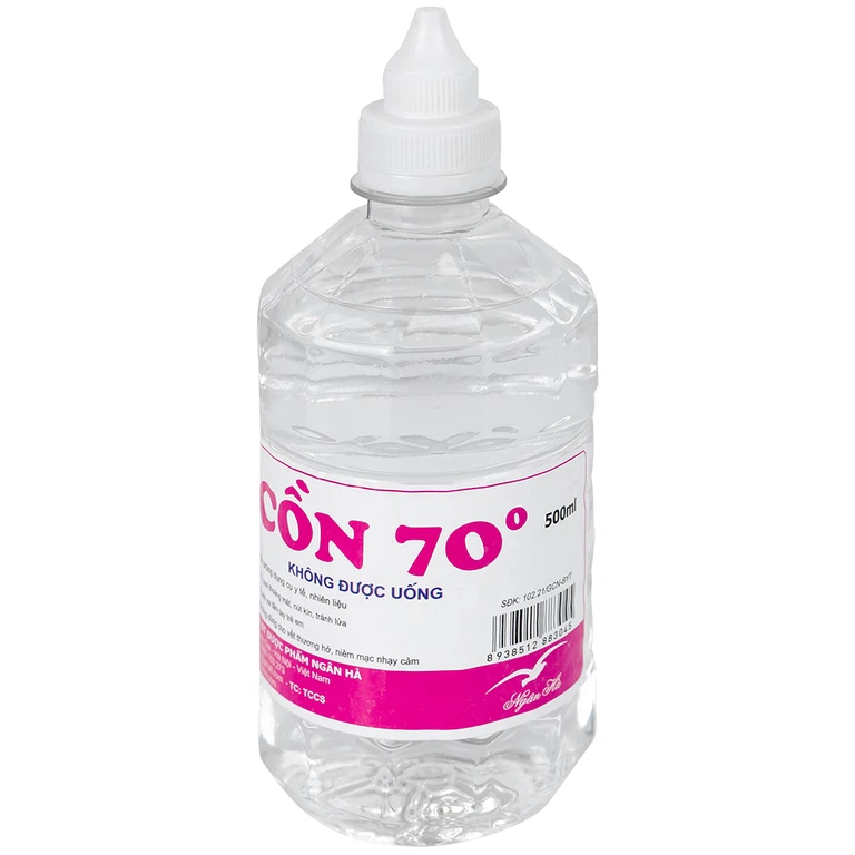 Cồn 70 độ Ngân Hà hỗ trợ sát trùng vết thương (500ml)