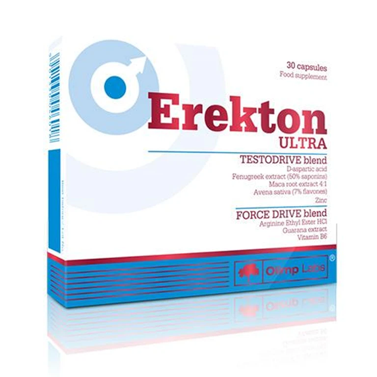 Viên uống Erekton Ultra Olimp hỗ trợ tăng tiết testosterone, tăng cường sức khỏe sinh lý nam giới (2 vỉ x 15 viên)