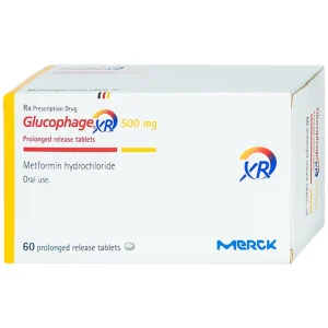 Thuốc Glucophage XR 500mg Merck điều trị tiểu đường típ 2 (4 vỉ x 15 viên)