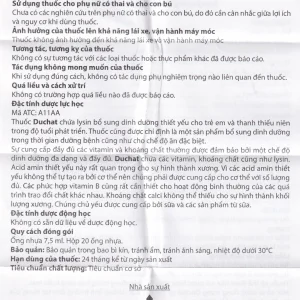 Dung dịch uống Duchat CPC1 dự phòng trường hợp thiếu Vitamin và Acid Amin (4 vỉ x 5 ống x 7.5ml)