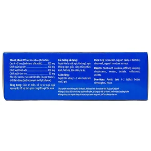Viên uống Valena Kingphar giúp an thần, hỗ trợ dễ ngủ (4 vỉ x 10 viên)