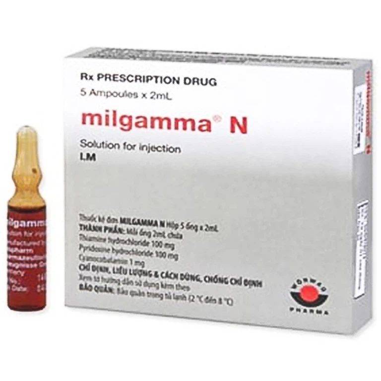 Dung dịch tiêm Milgamma N Solupharm điều trị bệnh viêm dây thần kinh (5 ống x 2ml)