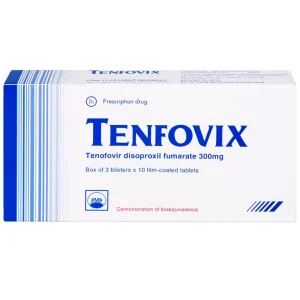 Thuốc Tenfovix điều trị nhiễm HIV, viêm gan siêu vi B (3 vỉ x 10 viên)
