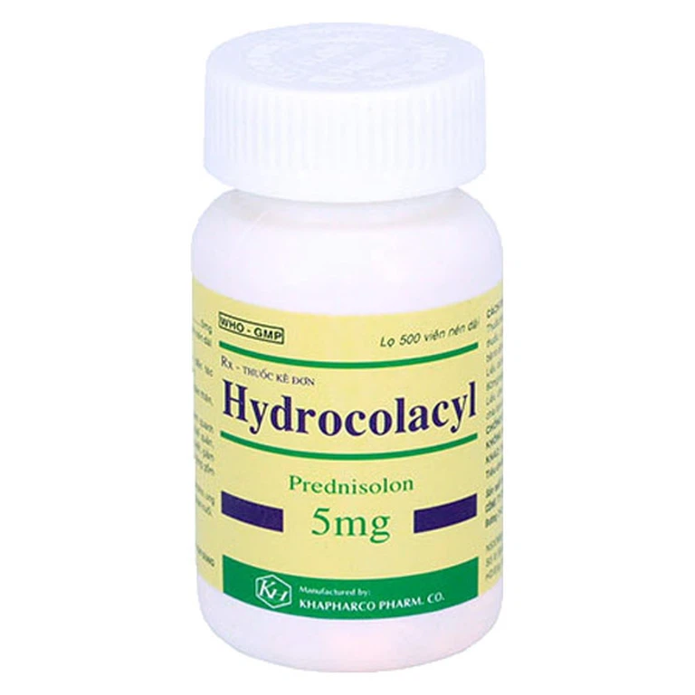 Thuốc Hydrocolacyl 5mg Khapharco chống viêm, chống dị ứng, ức chế miễn dịch (100 viên)
