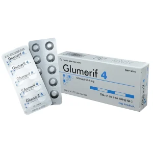 Thuốc Glumerif 4 DHG điều trị bệnh đái tháo đường típ 2 (3 vỉ x 10 viên)