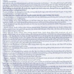 Viên nén Piroxicam 20mg Domesco giảm triệu chứng viêm khớp dạng thấp (3 vỉ x 10 viên)