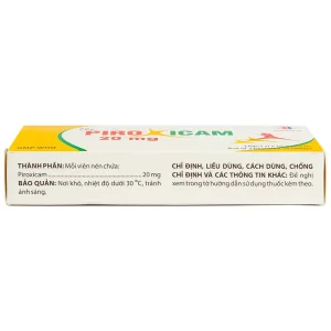 Viên nén Piroxicam 20mg Domesco giảm triệu chứng viêm khớp dạng thấp (3 vỉ x 10 viên)