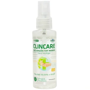 Sát khuẩn tay nhanh Clincare Opodis Pharma tiêu diệt 99,99% vi khuẩn, sát khuẩn tay nhanh (70ml)
