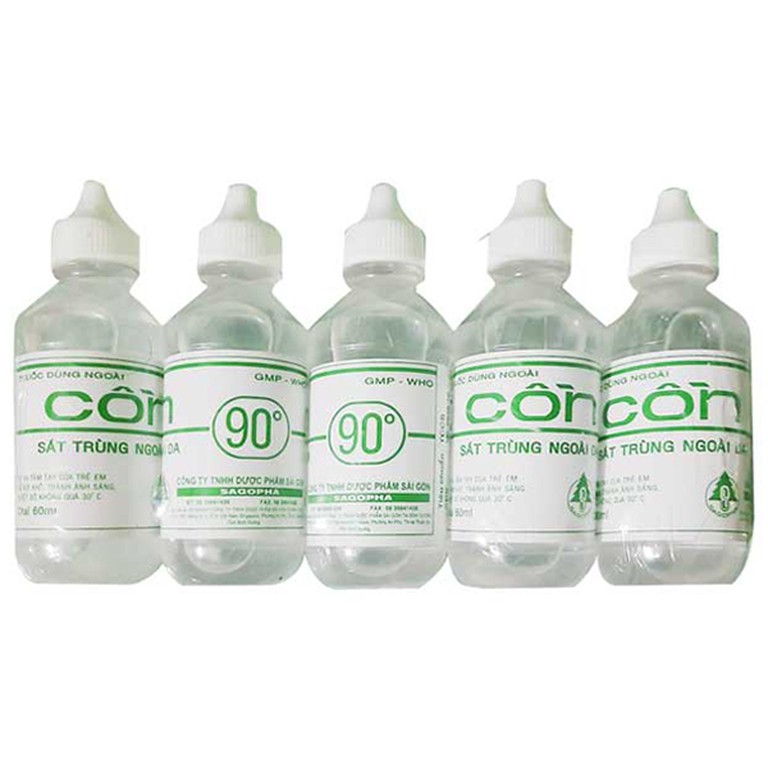 Cồn 90 độ Sagopha - xanh sát trùng ngoài da (60ml)