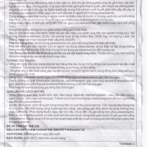 Viên nén Mexcold 650 Imexpharm điều trị đau đầu, đau răng, đau nhức bắp thịt (200 viên)