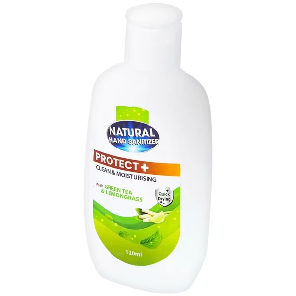 Gel rửa tay khô Natural Hand Sanitizer trà xanh và sả chanh làm sạch tay, khử mùi, dưỡng ẩm (120ml)