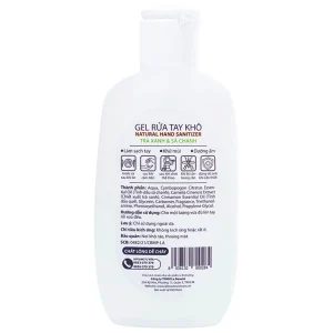 Gel rửa tay khô Natural Hand Sanitizer trà xanh và sả chanh làm sạch tay, khử mùi, dưỡng ẩm (120ml)