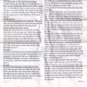 Thuốc Remeron 30mg MSD điều trị các đợt của trầm cảm nặng (3 vỉ x 10 viên)