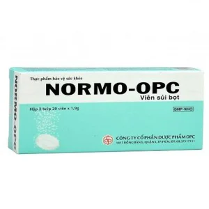 Thuốc Normo-OPC 1,9g giảm độ acid dạ dày, ợ nóng, ợ chua, đầy bụng khó tiêu (2 tuýp x 20 viên)