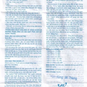 Thuốc Metpredni 4 A.T kháng viêm, điều trị viêm khớp dạng thấp, lupus ban đỏ (10 vỉ x 10 viên)