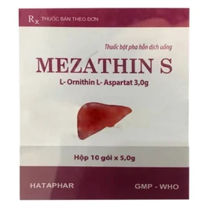 Thuốc bột uống Mezathin S 3g Hataphar giải độc, rối loạn chức năng gan (10 gói x 5g)