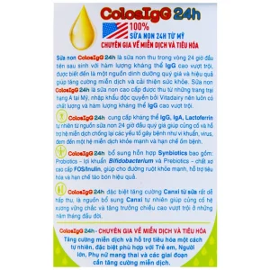 Sữa ColosIgG 24h Vitadairy hỗ trợ tăng cường miễn dịch và tiêu hóa (60 gói x 1.5g)