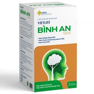 Viên uống Vietlife Bình An Nano Medistar hoạt huyết dưỡng não, tăng cường lưu thông máu não (3 vỉ x 10 viên)