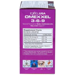 Viên uống Omexxel 3-6-9 Excelife tốt cho trí não, giúp bổ mắt (100 viên)