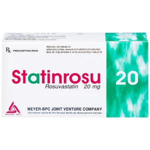 Thuốc Statinrosu 20 Meyer điều trị tăng cholesterol máu nguyên phát (3 vỉ x 10 viên)