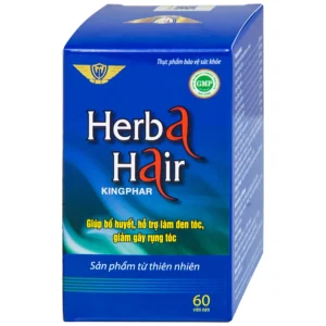 Viên uống Herba Hair Kingphar bổ huyết, hỗ trợ làm đen tóc (60 viên)