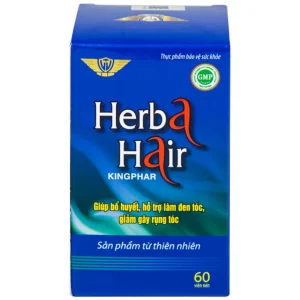 Viên uống Herba Hair Kingphar bổ huyết, hỗ trợ làm đen tóc (60 viên)