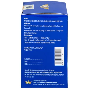 Viên uống Herba Hair Kingphar bổ huyết, hỗ trợ làm đen tóc (60 viên)