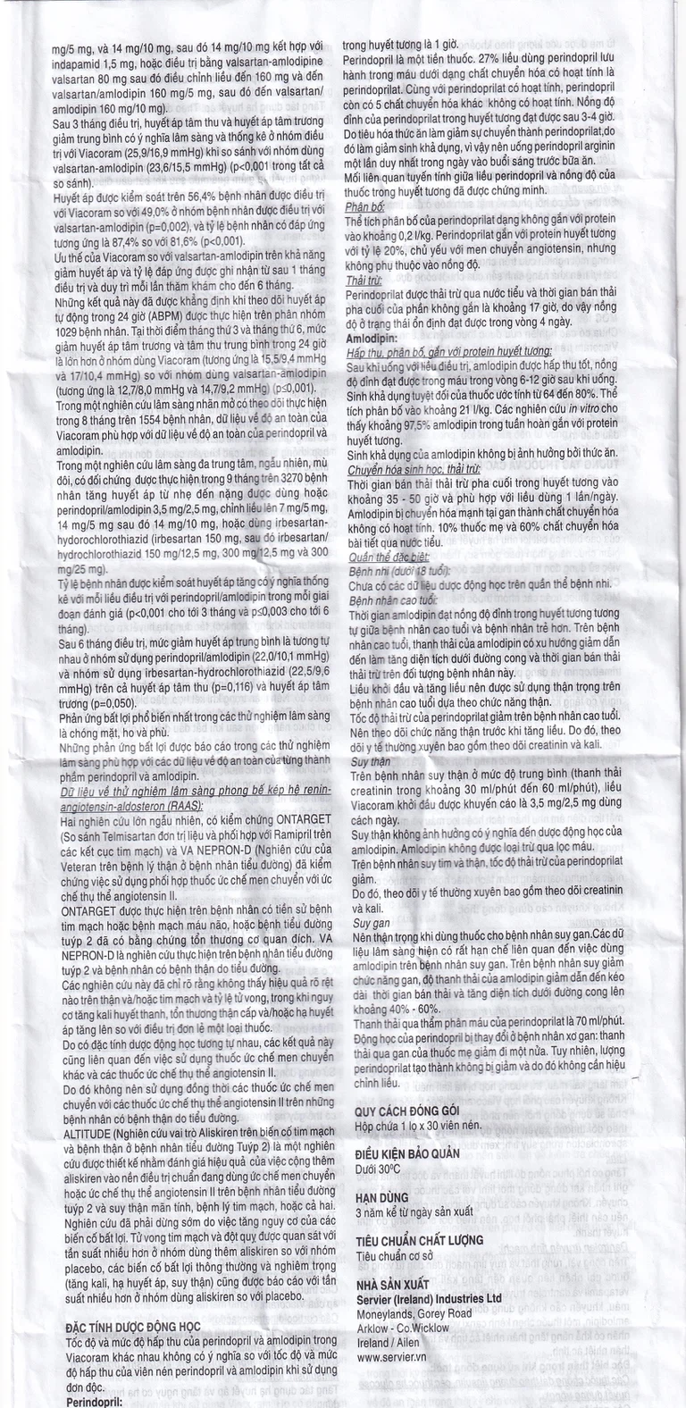 Thuốc Viacoram 7mg/5mg Servier điều trị tăng huyết áp vô căn (30 viên)