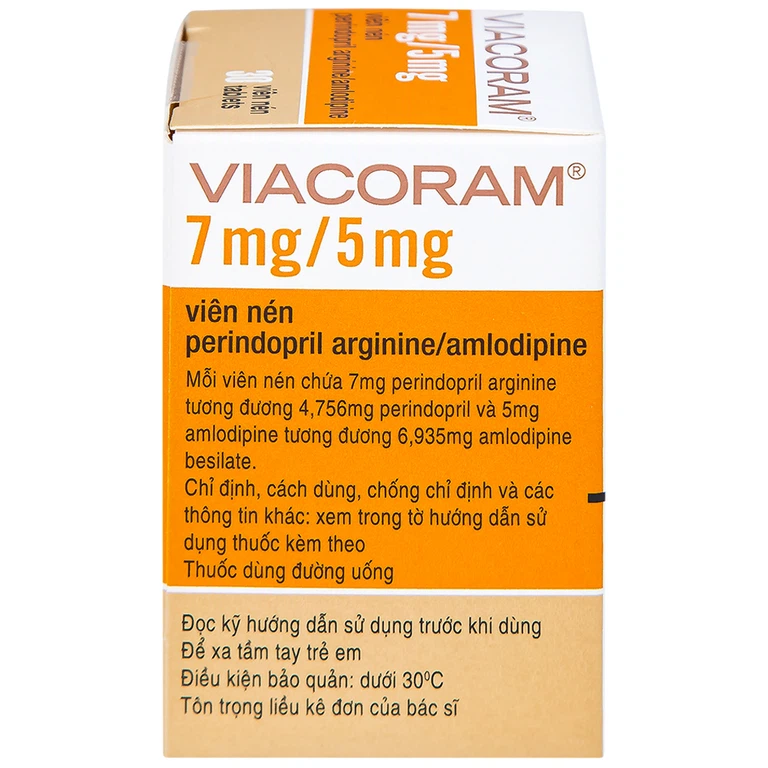 Thuốc Viacoram 7mg/5mg Servier điều trị tăng huyết áp vô căn (30 viên)