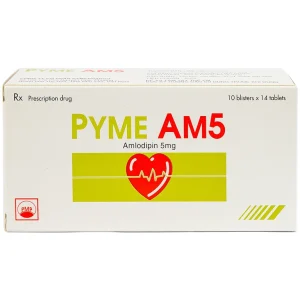 Thuốc Pyme-Am5 Pymepharco điều trị tăng huyết áp (10 vỉ x 14 viên)