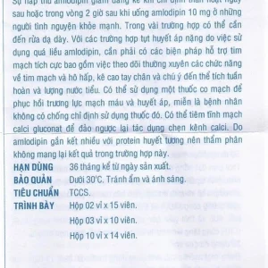 Thuốc Pyme-Am5 Pymepharco điều trị tăng huyết áp (10 vỉ x 14 viên)