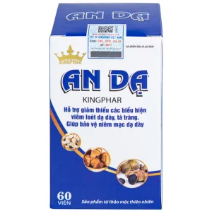Viên uống An Dạ Kingphar hỗ trợ giảm chứng đau rát vùng thượng vị, xung huyết hang vị (60 viên)