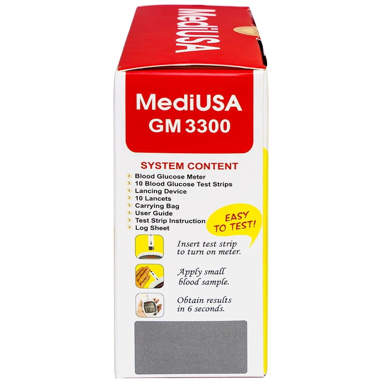 Máy đo đường huyết tự động MediUSA GM3300 thiết kế gọn nhẹ, thao tác sử dụng đơn giản