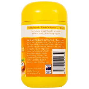 Viên nhai Kids Smart Vita Gummies bổ sung Vitamin C và kẽm giúp tăng cường sức đề kháng(60 viên)