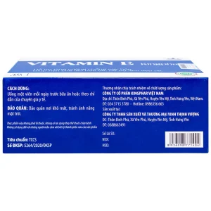 Thực phẩm bảo vệ sức khỏe Vitamin E Kingphar