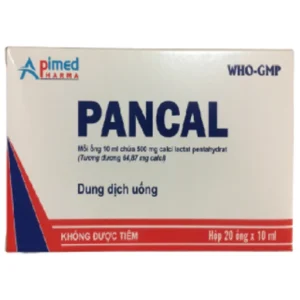 Dung dịch uống Pancal 500mg Apimed bổ sung calci (20 ống x 10ml)