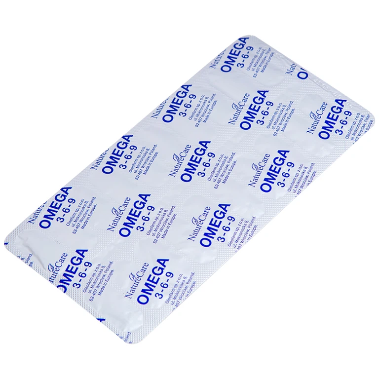 Viên uống Omega 3-6-9 NatureCare giảm nguy cơ xơ vữa động mạch, bảo vệ sức khỏe tim mạch (3 vỉ x 20 viên)
