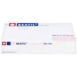 Thuốc Beatil 4mg/5mg Gedeon điều trị tăng huyết áp vô căn, bệnh mạch vành ổn định (3 vỉ x 10 viên)